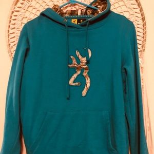 Browning hoodie (Teal) size large